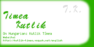 timea kutlik business card